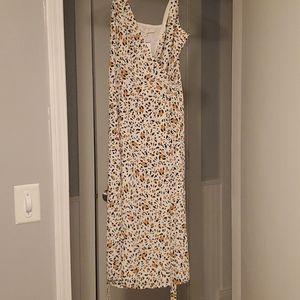 Spagetti strapped wrap around animal print dress